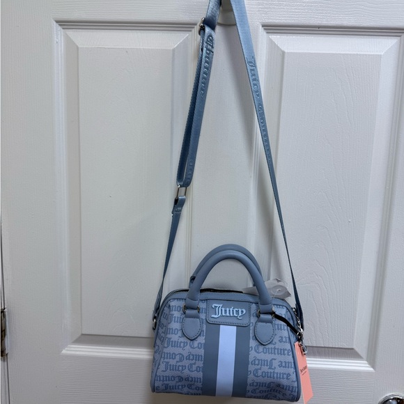 NWT Juicy Couture State of My Heart Satchel in Dusty Blue - Picture 7 of 9